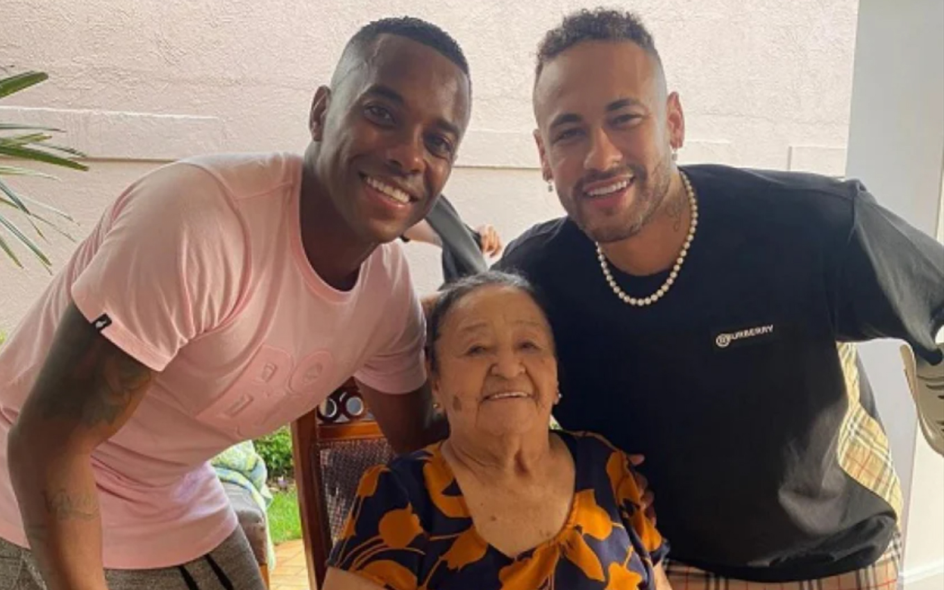 Robinho, Neymar e sua avó