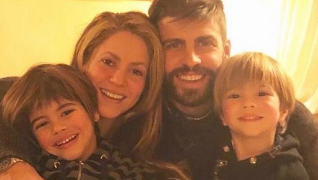 Shakira, Piqué e os filhos