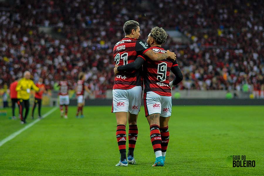 Com Gabigol e Pedro juntos, Flamengo tem aproveitamento de quase 80%. (Foto: Reprodução)