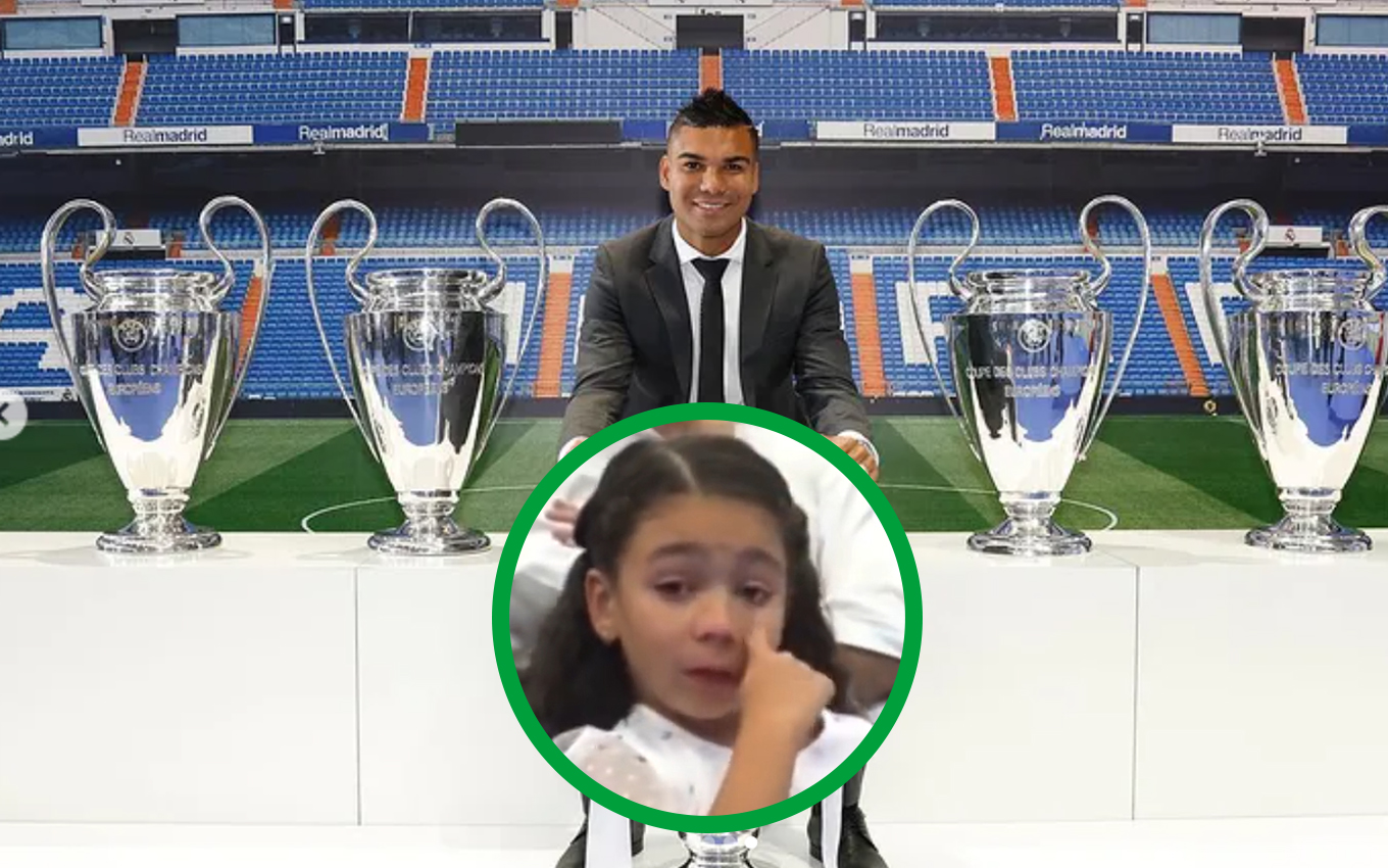 Filha de Casemiro se emociona com discurso na despedida do Real Madrid