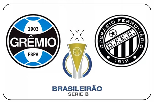 Grêmio x Operário ao vivo e online pela 23ª rodada da Série B do Campeonato Brasileiro
