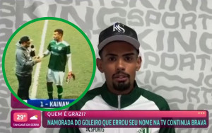 Goleiro que errou o nome da namorada explica confusão e revela detalhe curioso