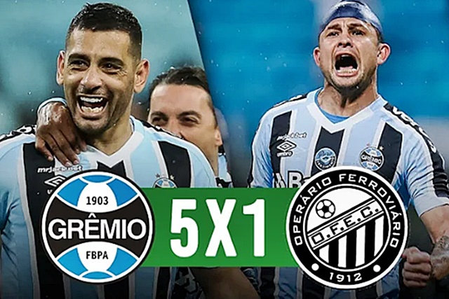 Melhores momentos e gols de Grêmio 5 x 1 Operário pelo Brasileirão Série B