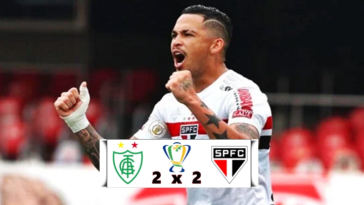 Gols de São Paulo x América Mineiro: Tricolor empata em 2 x 2 e fica com a vaga na semifinal da Copa do Brasil