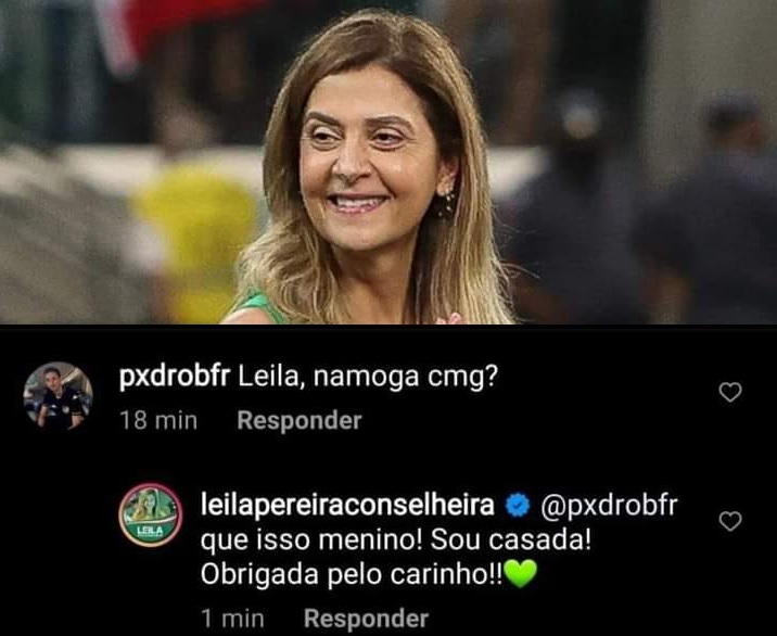 Presidente do Palmeiras responde torcedor após pedido de namoro