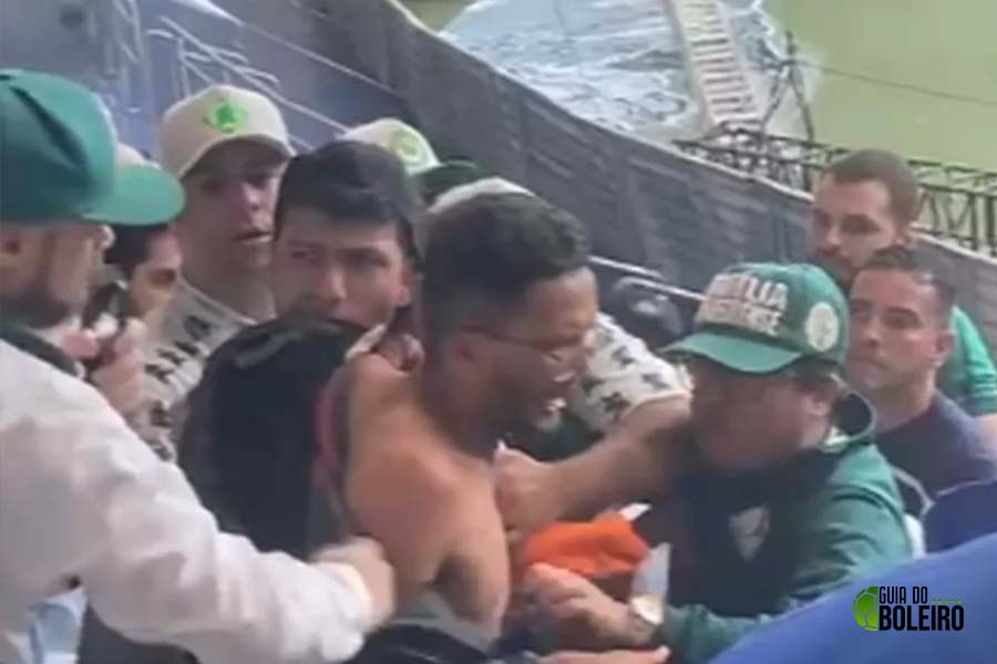 Vídeo: torcedor do Flamengo é agredido por palmeirenses no Allianz Parque. (Foto: Reprodução)