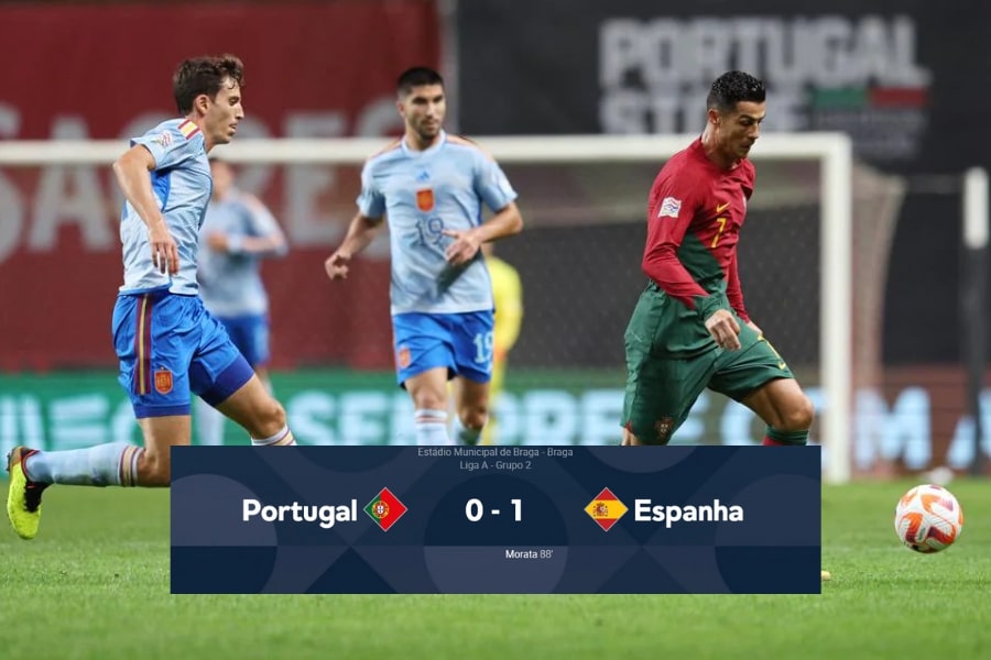 Gol de Portugal x Espanha Com CR7 'sumido', Espanha vence nos minutos finais e avança