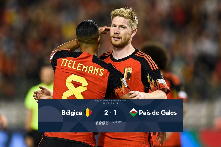 Gols de Bélgica x País de Gales De Bruyne brilha em vitória Belga na Nations League