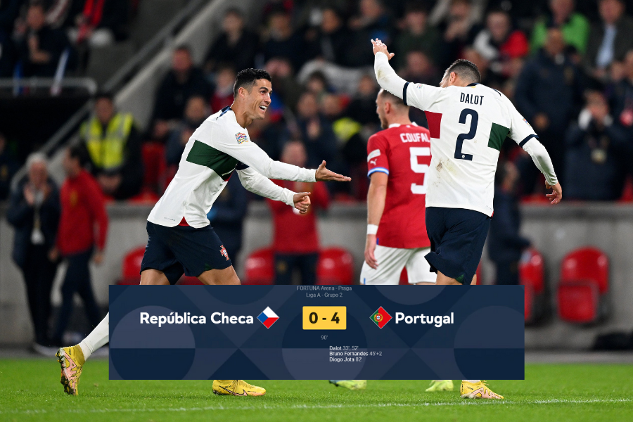 Gols de República Tcheca x Portugal CR7 dá assistência em goleada por 4-0