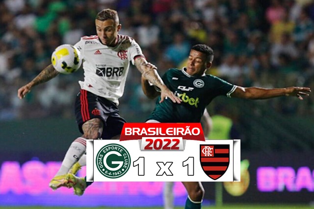 Gols e melhores momentos de Goiás 1 x 1 Flamengo pelo Campeonato Brasileiro