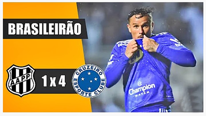 Gols de Cruzeiro x Ponte Preta: Cruzeiro vence com goleada de 4 x 1 e pode ser campeão na sexta