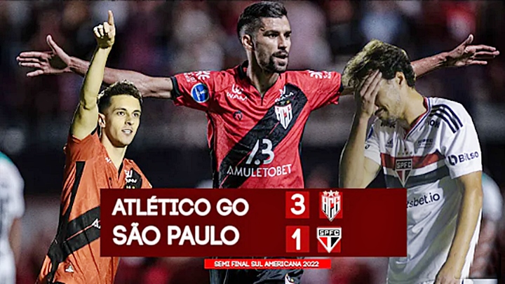 Gols de Atlético-GO x São Paulo: Dragão vence o Tricolor por 3 x 1 e larga em vantagem na Sul-Americana