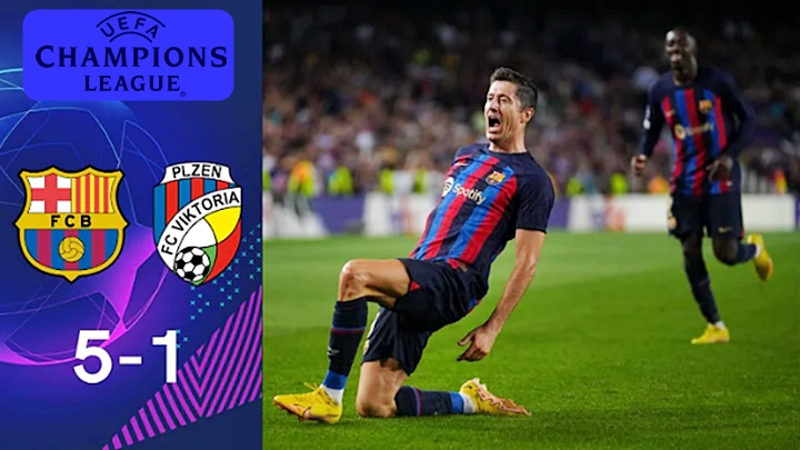 Gols de Barcelona x Viktoria Plzen: Barça estreia com goleada de 5 x 1 na Champions, com 3 de Lewandowski