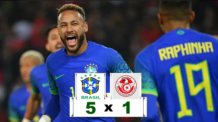 Gols de Brasil x Tunísia: seleção goleia Tunísia por 5 x 1, com Rafinha, Richarlison, Neymar e Pedro