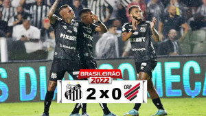 Gols de Santos x Athletico-PR: sem técnico, Peixe vence o Paranaense por 2 x 0 na Vila Belmiro