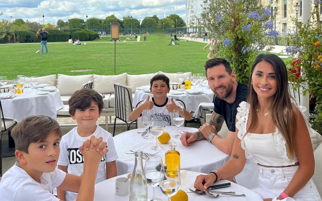 Messi com a família