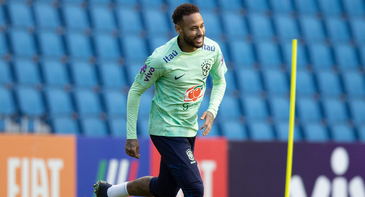 Neymar em treino da Seleção Brasileira - Foto: Reprodução