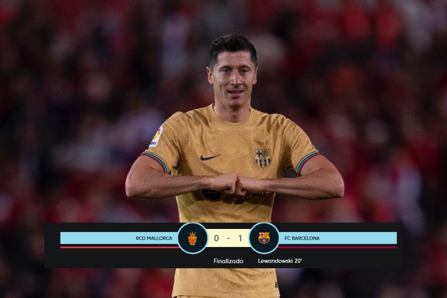 Gol de Mallorca x Barcelona Lewandowski marca golaço e Barça vence no Campeonato Espanhol