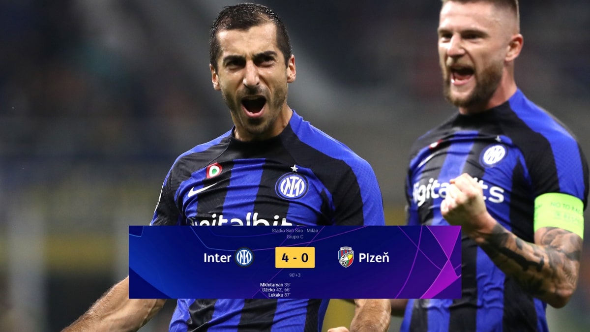 Gols de Inter de Milão x Viktoria Plzen: Inter vence por 4×0 e agora para o Barcelona?