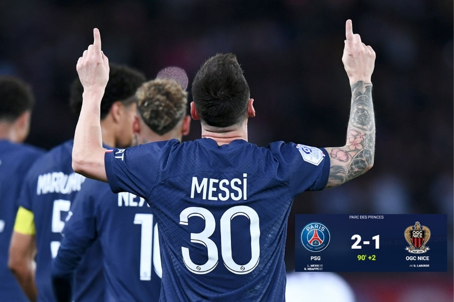 Gols de PSG x Nice Messi marca golaço de falta e Mbappé entra para decidir no Campeonato Francês