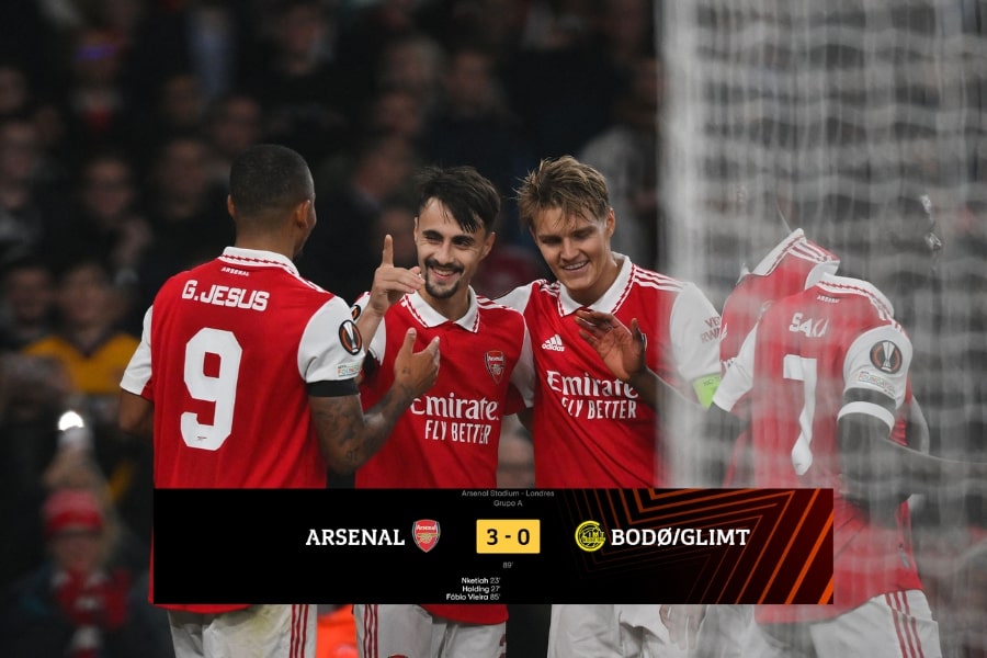 Melhores momentos e gols de Arsenal x Bodo/Glimt na Liga Europa