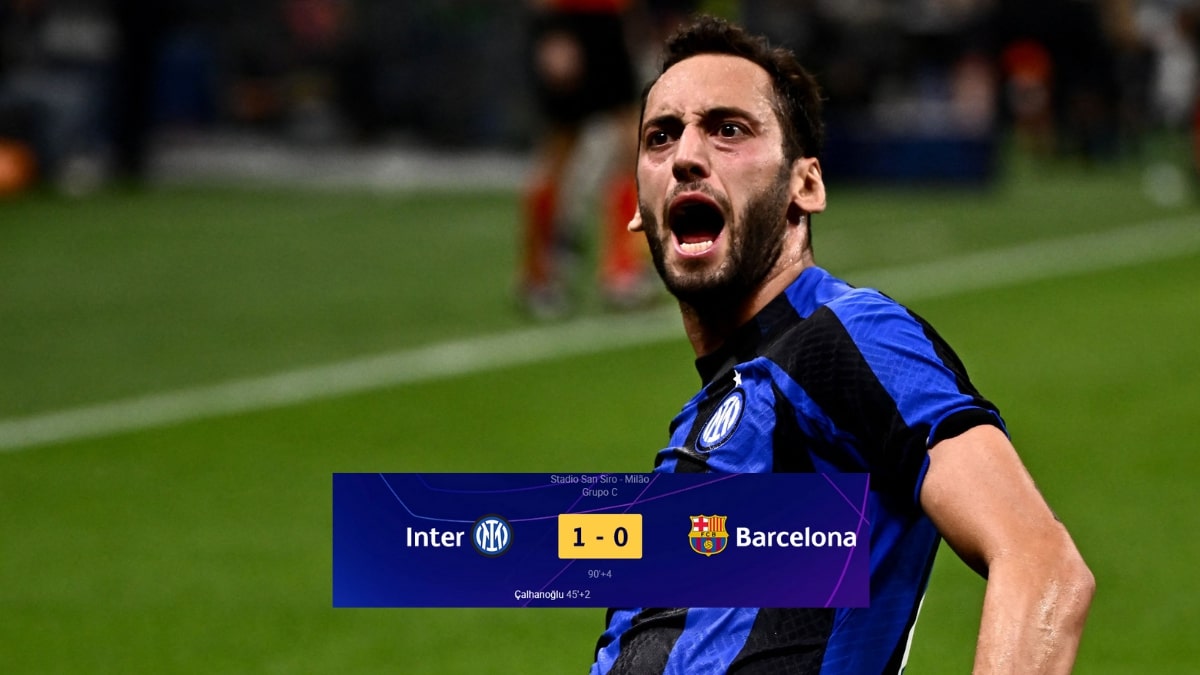 Gol de Inter de Milão x Barcelona: Em jogo polêmico, Inter vence e Barça corre risco na Champions