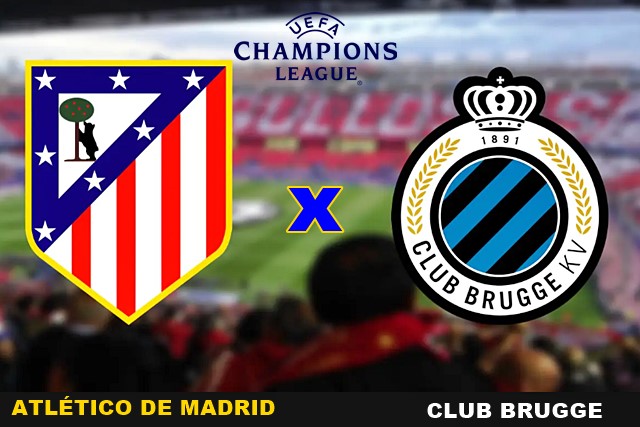 Onde assistir Atlético de Madrid x Club Brugge ao vivo e online pela Champions League