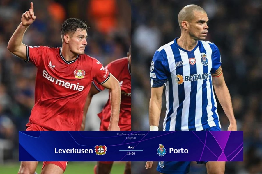 Transmissão Bayer x FC Porto ao vivo na TV pela Champions League