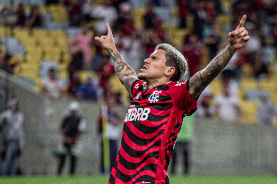 Pedro, do Flamengo, é dono do segundo hat-trick mais rápido do Brasileirão nos últimos 10 anos. (Foto: Reprodução)