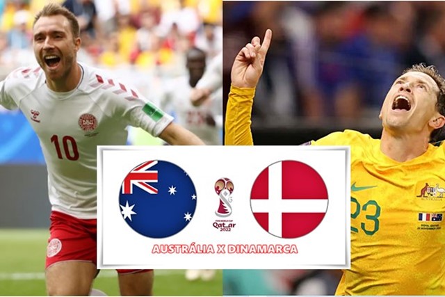 Austrália x Dinamarca AO VIVO e online, escalações e horário do jogo pela Copa do Mundo