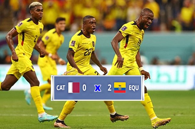 Enner Valencia marca o primeiro gol da Copa 2022 Catar 0 x 2 Equador