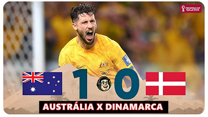 Austrália vence a Dinamarca e volta às oitavas de uma Copa após 16 anos