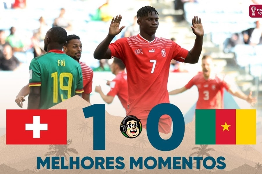 Gol de Suíça x Camarões: Embolo marca e suíços vencem no grupo do Brasil