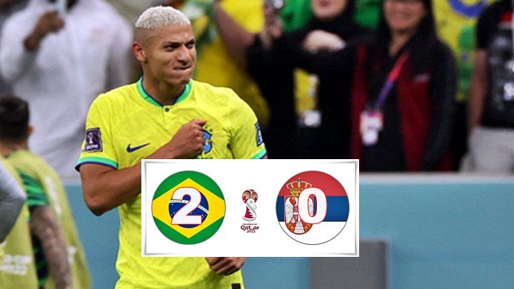 Gols de Brasil 2 x 0 Sérvia pela Copa do Mundo 2022 no Catar