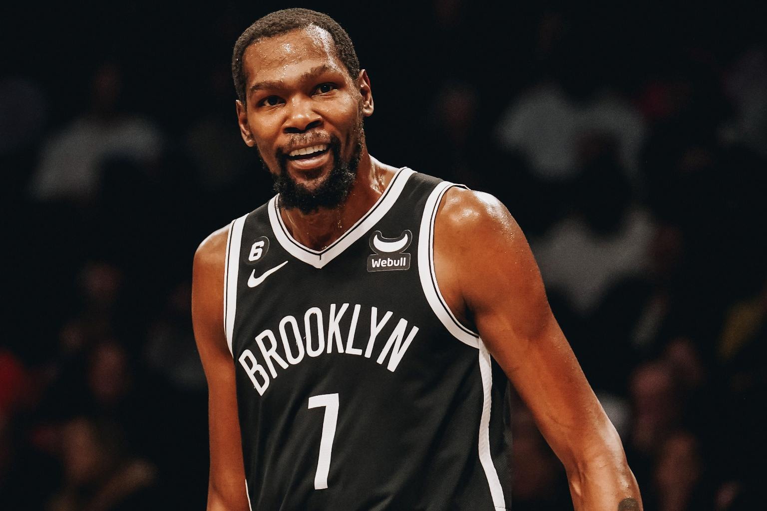 Kevin Durant em confronto pela NBA pelo Brooklyn Nets