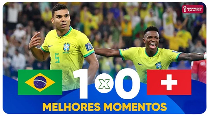 Melhores momentos e gol de Brasil 1 x 0 Suíça pela Copa do Mundo 2022