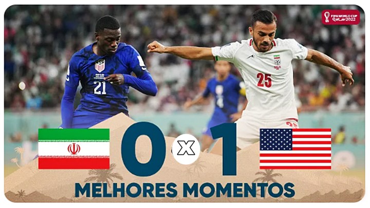 Estados Unidos vencem o Irã e avançam às oitavas de final da Copa do Mundo