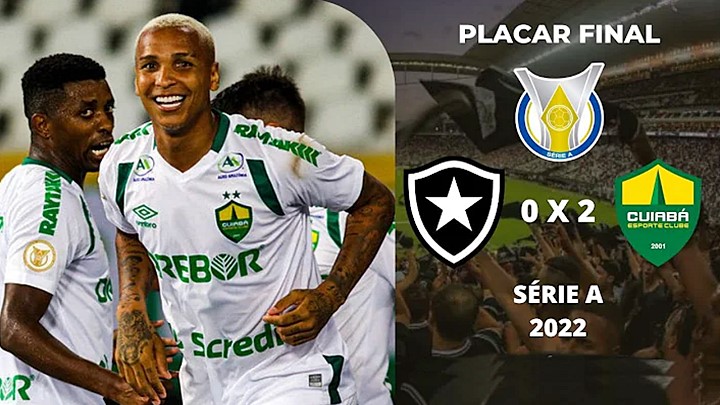 Gols de Botafogo x Cuiabá: Botafogo perde por 2 x 0 no Nilton Santos e se afasta do G8