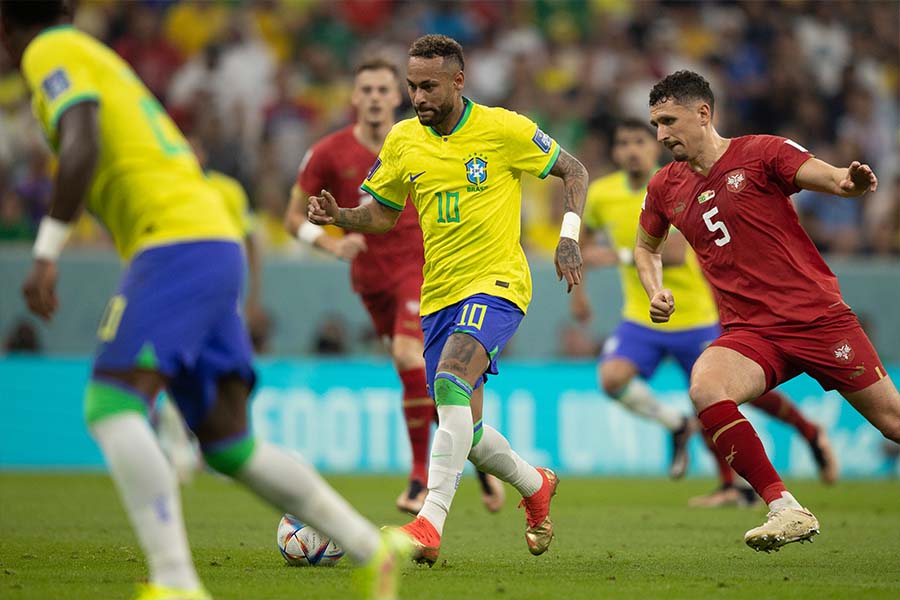 O camisa 10 da Seleção Brasileira sofreu uma entorse no tornozelo direito durante a segunda etapa. Foto: Divulgação
