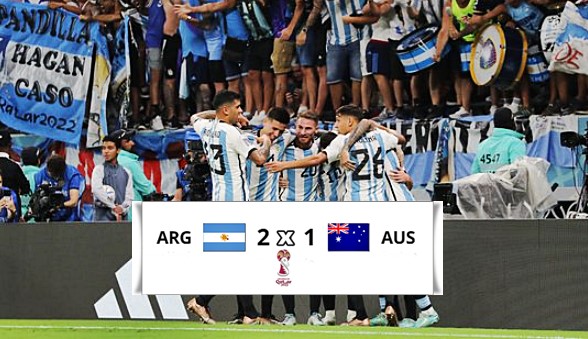 Gols de Argentina x Austrália: Argentina vence por 2 x 1 e está nas quartas da Copa do Mundo