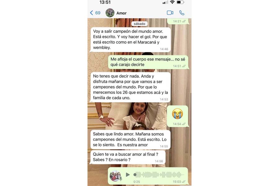 Di María revela conversa com esposa antes da final da Copa. Foto: Divulgação