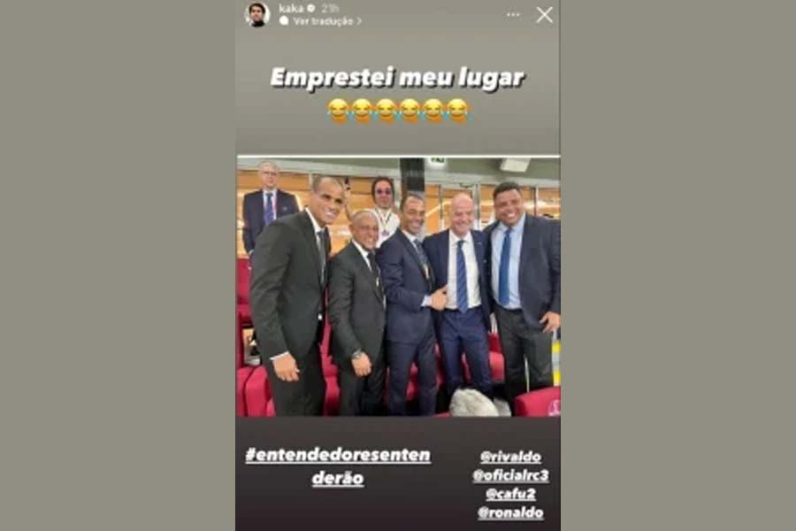 Nas redes sociais, Kaká postou uma "indireta" para o comentarista. Foto: Divulgação