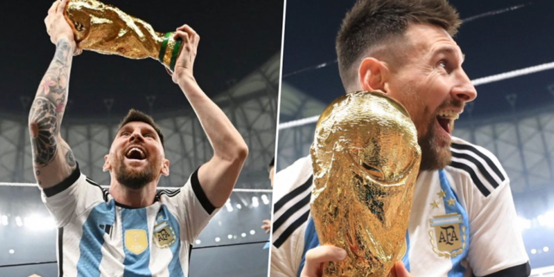 Messi Da Messi faz homenagem para Maradona em postagem após ser Campeão da Copa ...