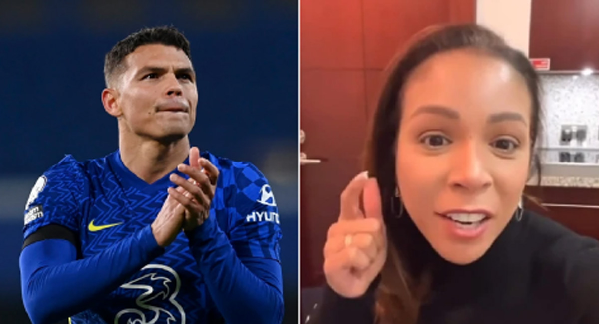 Esposa de Thiago Silva manda indireta para novo treinador do clube na internet