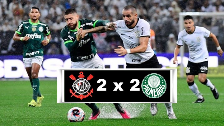 Gols de Corinthians x Palmeiras: Timão e Verdão empatam no primeiro Derbi pelo Paulistão