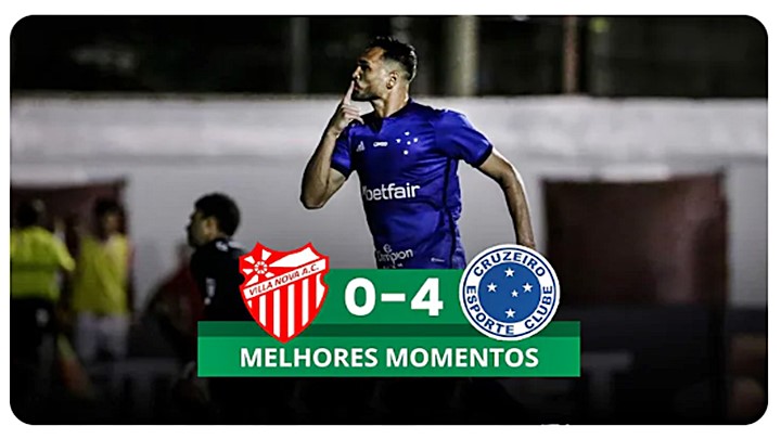 Cruzeiro goleia Vila Nova no Mineiro com hat-trick de Gilberto