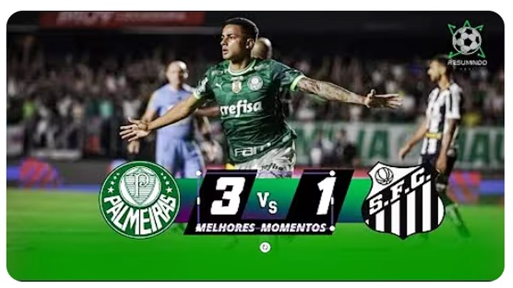 Gols de Palmeiras x Santos: Palmeiras vence o Santos por 3 x 1 e chega aos 14 pontos no Paulistão