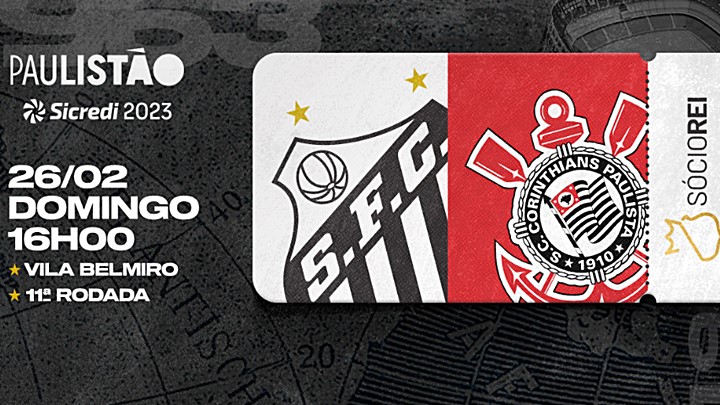 Ingressos para Santos x Corinthians, onde comprar e preços para o jogo do Paulistão na Vila Belmiro
