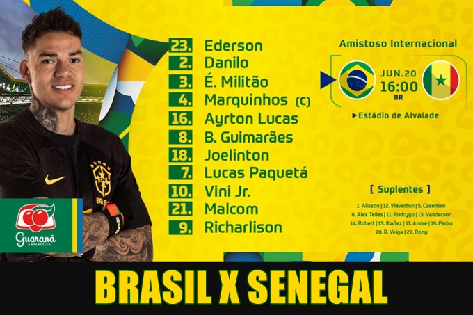 Amistoso da Seleção Brasil x Senegal ao vivo hoje, onde assistir de graça