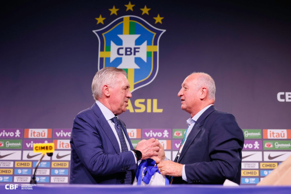 Apresentação Carlo Ancelotti e Felipão conversam antes da convocação no Hotel Hyatt na Barra da Tijuca, Rio de Janeiro nessa segunda-feira